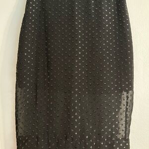 Leith Black Textured Pencil Skirt